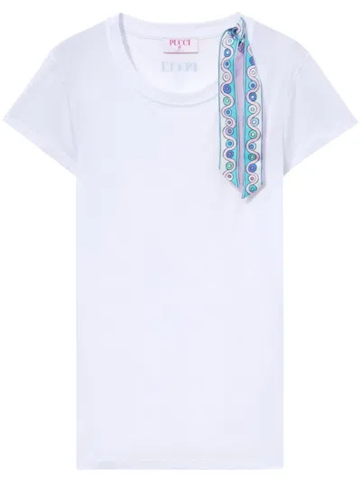 Pucci Cotton Blend T-shirt In White