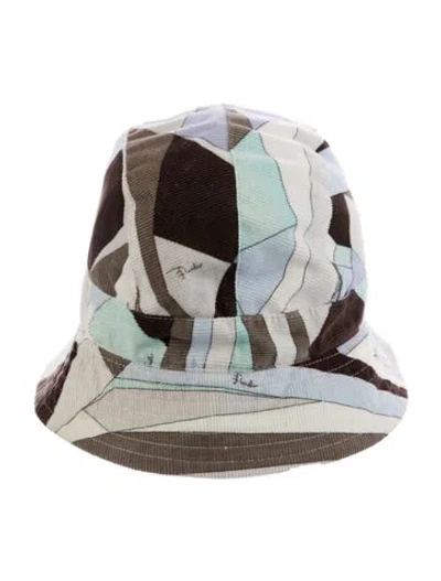 Pre-owned Pucci Cotton Bucket Hat In Blue