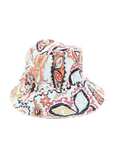 Pre-owned Pucci Cotton Bucket Hat In Blue