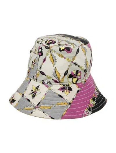 Pre-owned Pucci Cotton Bucket Hat In Neutrals