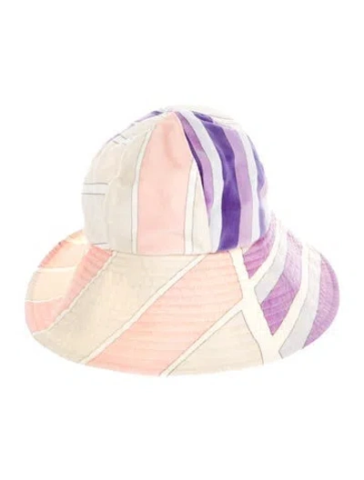 Pre-owned Pucci Cotton Bucket Hat In Purple