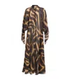 Pucci Cotton Labirinto Print Maxi Kaftan Dress In Brown