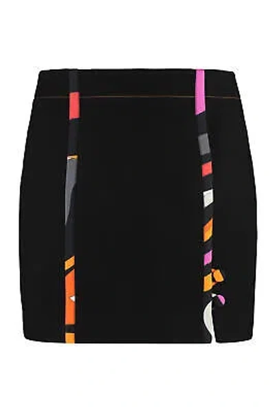 Pre-owned Pucci Cotton Mini-skirt In Black