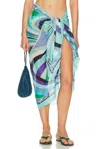 Pucci Cotton Pareo In Blue