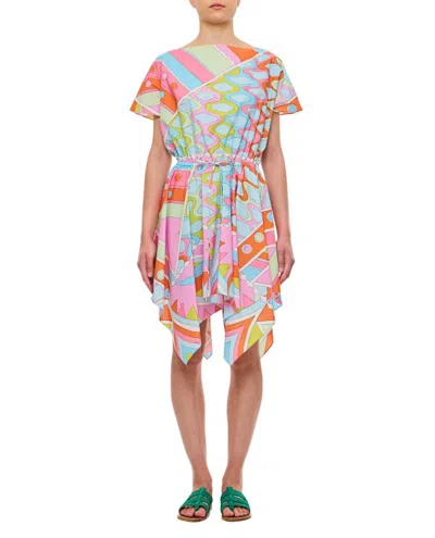 Pucci Cotton Popeline Dress In Pink