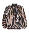 Pucci Cotton Printed Blouse In Brown
