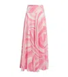 Pucci Cotton Printed Maxi Skirt In Multi