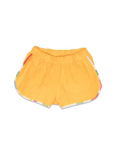 Pucci Kids' Cotton Shorts In Yellow