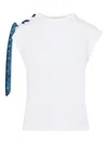 Pucci Short Sleeve T-shirt With Printed Drawstring Clothing In White