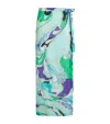 Pucci Long Skirt With Orchid Print In Multi