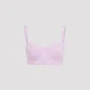 Pucci Adjustable Strap Top Frayed Trim In Pink