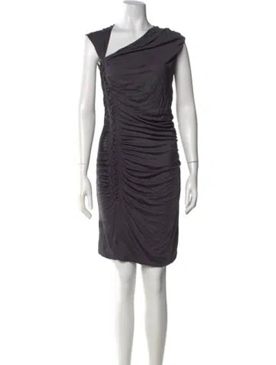 Pre-owned Pucci Cowl Neck Knee-length Dress In Gray