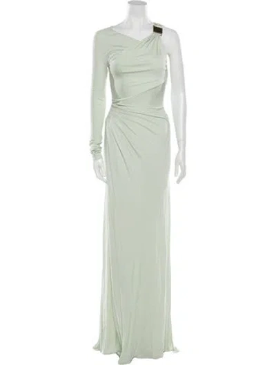 Pre-owned Pucci Cowl Neck Long Dress In Green