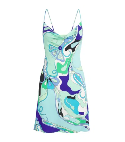 Pucci Cowl-neck Mini Dress
