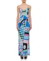Pucci Printed Crepe Long Dress In Multicolor
