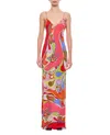 Pucci Orchidee Silk Crêpe De Chine Maxi Dress In Multicolor