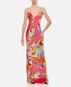 Pucci Orchidee Silk Crêpe De Chine Maxi Dress In Multicolour