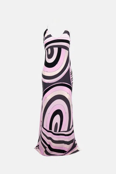 Pucci Crepe De Chine Slip Dress In Multi