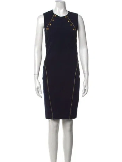 Pre-owned Pucci Crew Neck Knee-length Dress In Black