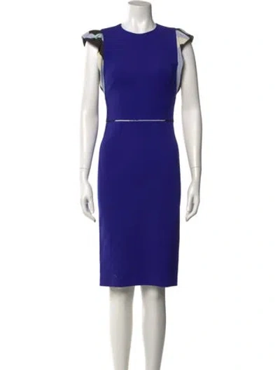 Pre-owned Pucci Crew Neck Knee-length Dress In Blue