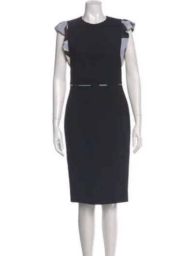 Pre-owned Pucci Crew Neck Midi Length Dress In Gray