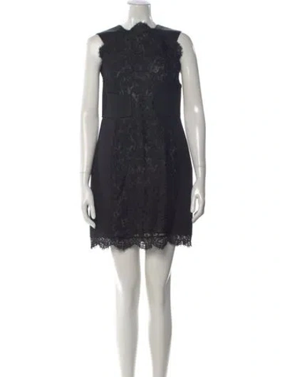 Pre-owned Pucci Crew Neck Mini Dress In Black
