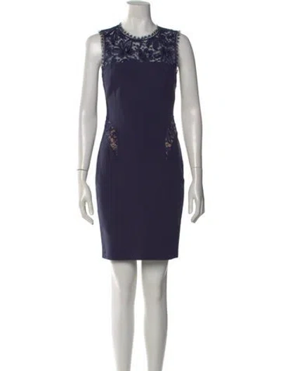 Pre-owned Pucci Crew Neck Mini Dress In Blue