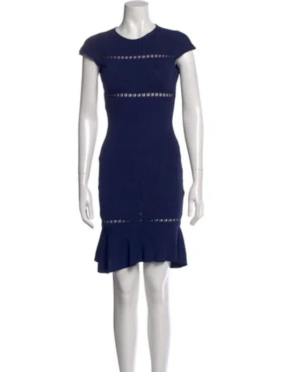 Pre-owned Pucci Crew Neck Mini Dress In Blue