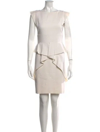 Pre-owned Pucci Crew Neck Mini Dress In Neutrals