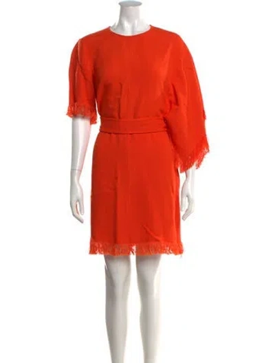 Pre-owned Pucci Crew Neck Mini Dress In Orange