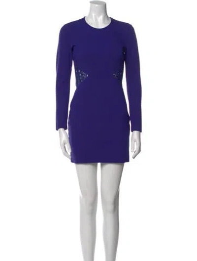 Pre-owned Pucci Crew Neck Mini Dress In Purple