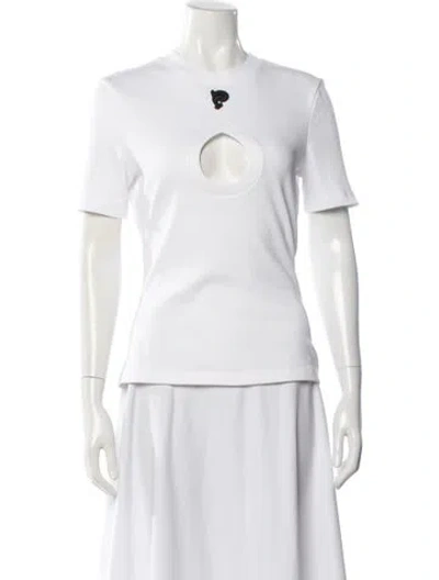 Pre-owned Pucci Crew Neck Short Sleeve T-shirt In White