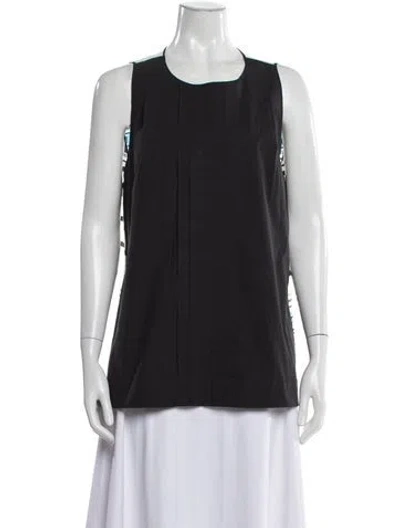 Pre-owned Pucci Crew Neck Sleeveless Top In Gray