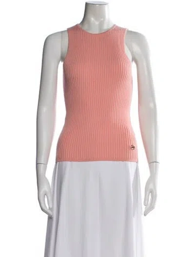 Pre-owned Pucci Crew Neck Sleeveless Top In Pink