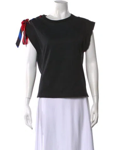 Pre-owned Pucci Crew Neck Sleeveless T-shirt In Black