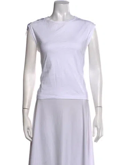 Pre-owned Pucci Crew Neck Sleeveless T-shirt In White