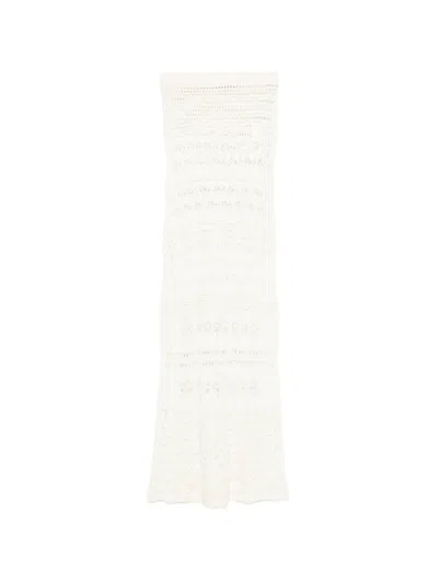 Pucci Crochet Maxi Skirt In Neutral