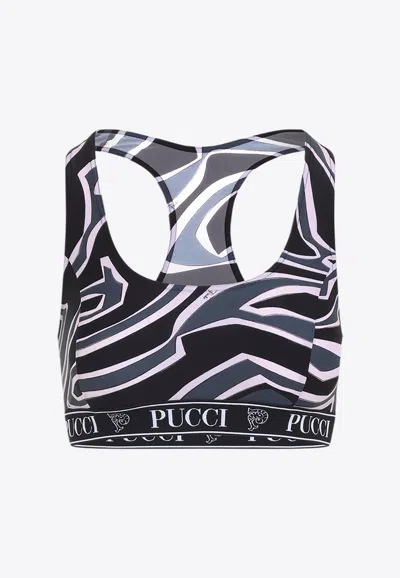 PUCCI CROPPED TOP WITH SIGNATURE-LOGO