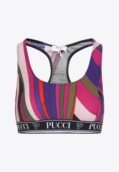 PUCCI CROPPED TOP WITH SIGNATURE-LOGO