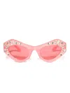 Pucci Crystal-embellished Cat-eye Sunglasses In Pink