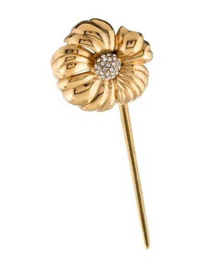 Pre-owned Pucci Crystal Flower Drop Earring In Multi