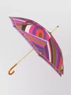 Pucci Curved Handle Umbrella Iride Print In Multi