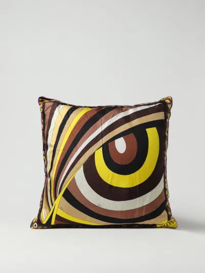 Pucci Cushion In Printed Silk In Multi