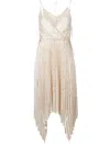 Pucci Cut-out Detail Pleated Dress In Neutral