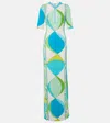 PUCCI CUTOUT PRINTED MAXI DRESS