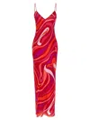 Pucci Marmo Printed Silk Crepe De Chine Maxi Dress