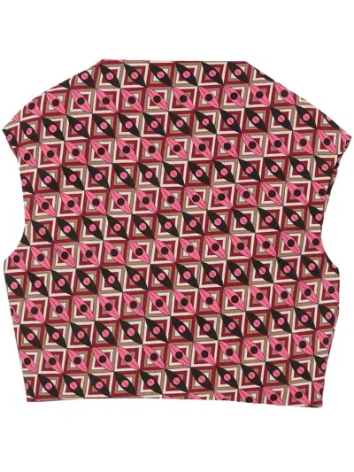 Pucci Dischi-print Cropped Top In Pink