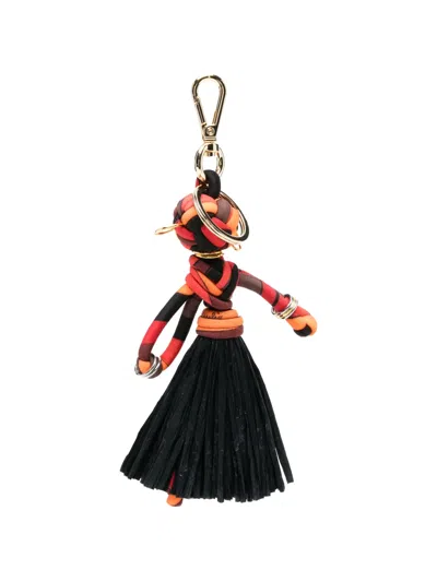 Pucci Doll-motif Bag Charm In Black