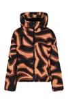 Pucci Hooded Down Jacket Featuring Bold Pattern In Multi