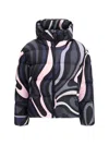Pucci Multicolor Polyamide Shell Jacket In Blue